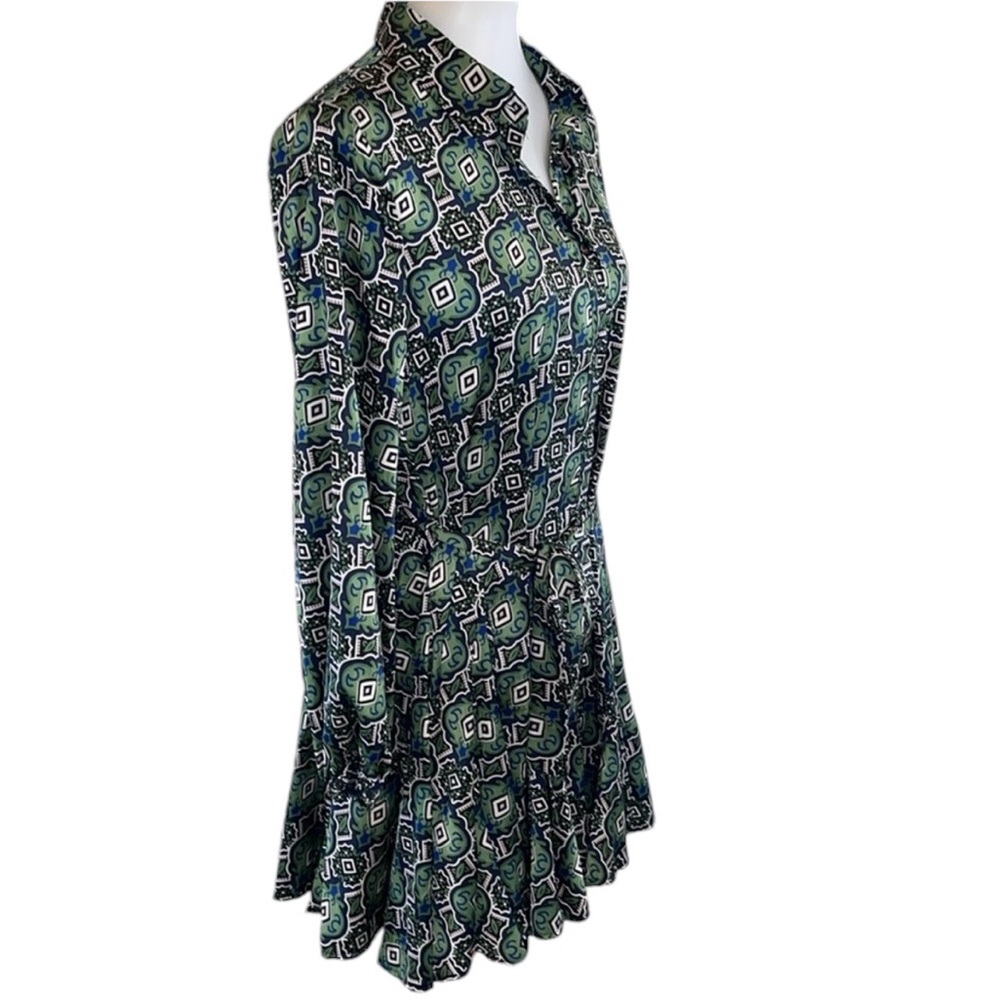 ANNA KAY Godet Shirtdress Green Size Large NWOT - Picture 9 of 17